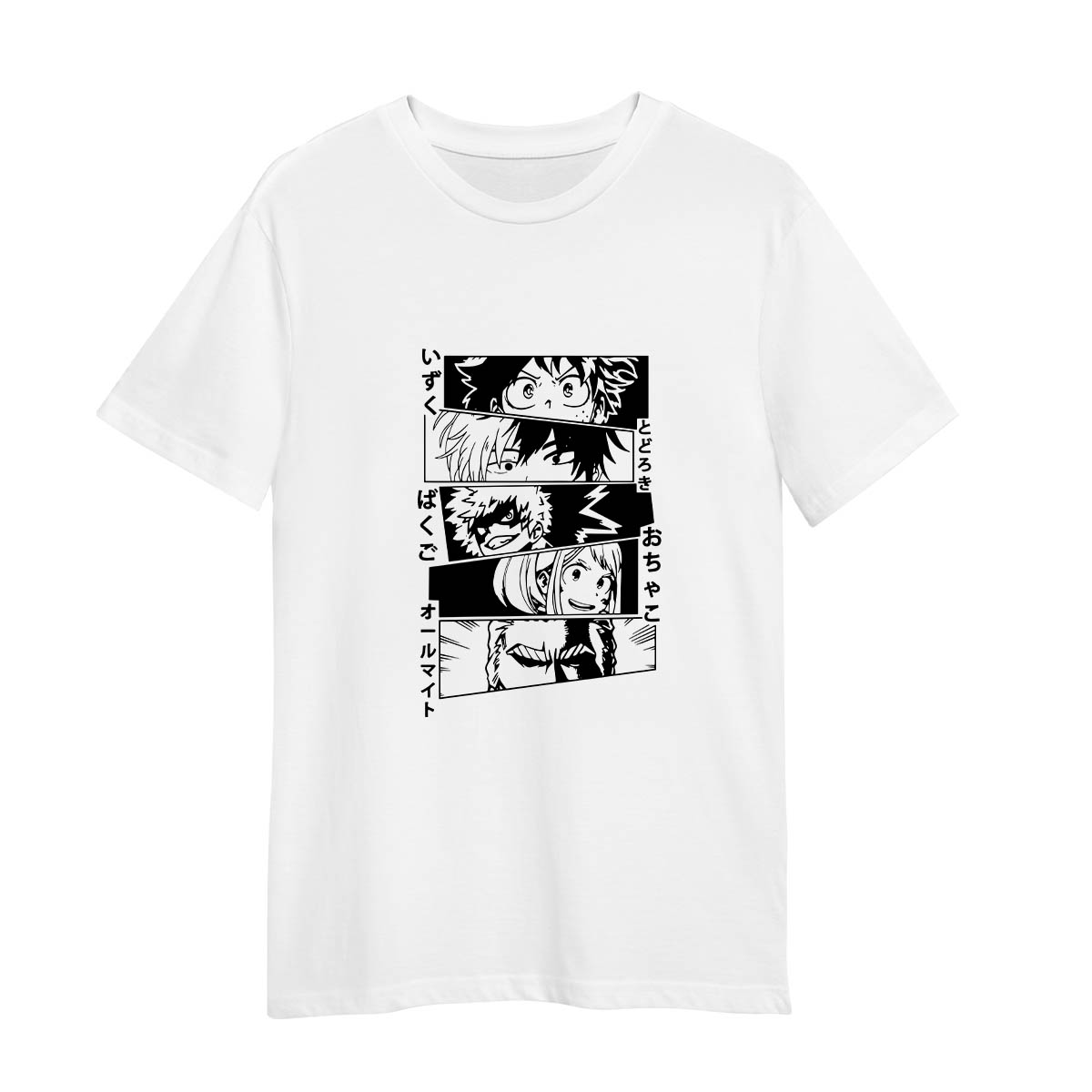 Kawaii My Hero Academia Graphic Japanese Anime Boku No Hero Academia Adult Unisex White T-shirt