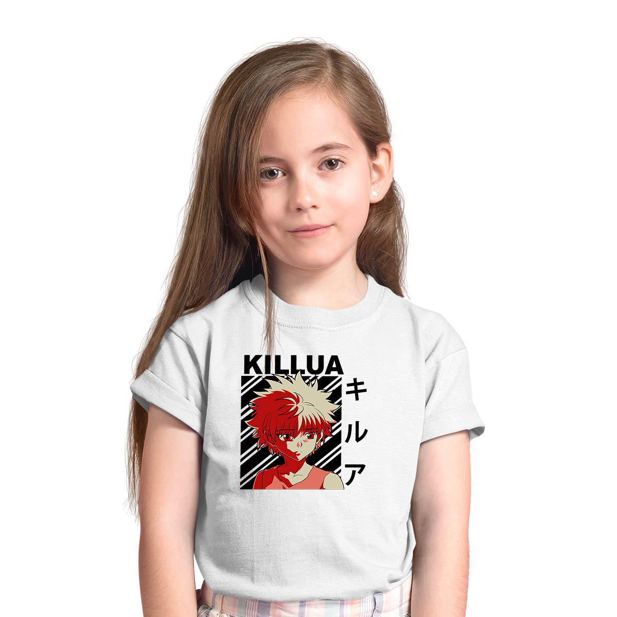 Killua Hunter X Hunter Japanese Anime White T-shirt for Kids