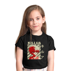 Killua Hunter X Hunter Japanese Anime Balck T-shirt for Kids