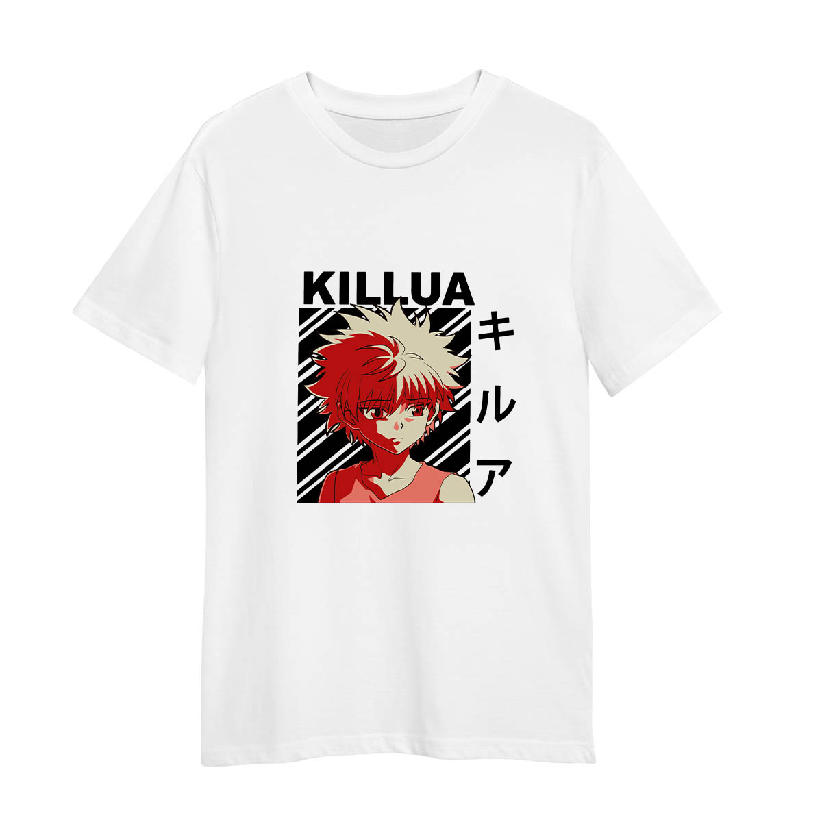 Killua Hunter X Hunter Japanese Anime Adult Unisex White  T-shirt