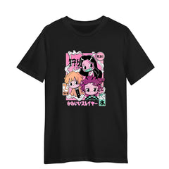 Demon Slayer Anime Manga Black T-shirt Kimetsu No Yaiba 