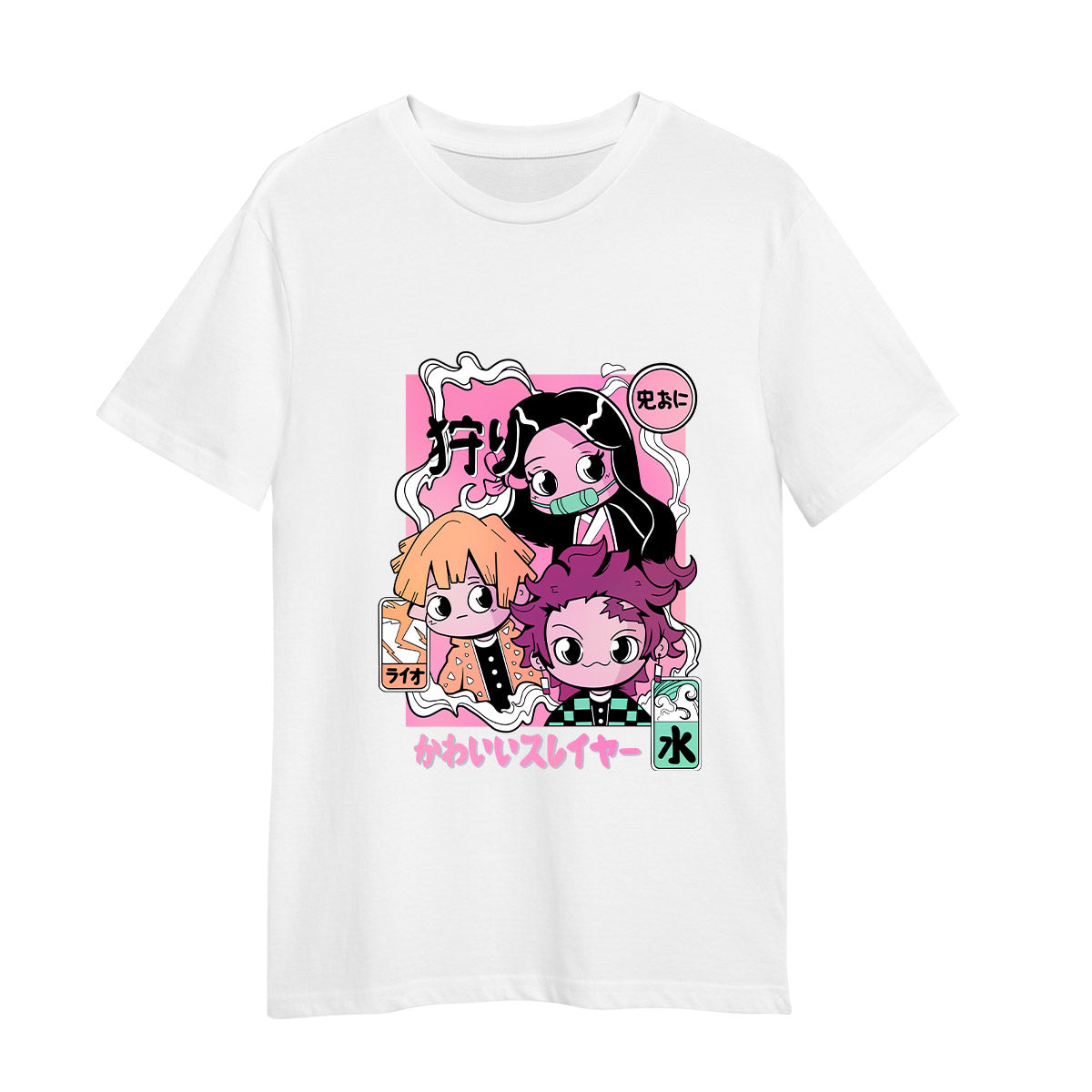 Demon Slayer Anime Manga White T-shirt Kimetsu No Yaiba 