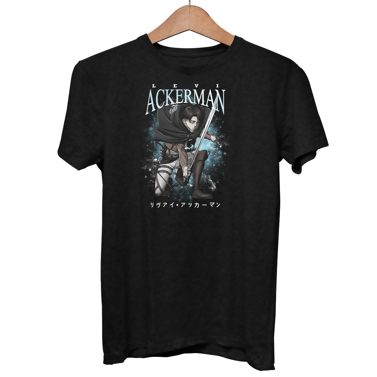 Levi Ackerman Manga AOT Attack On Titan Anime Gift Adult Unisex Black T-shirt