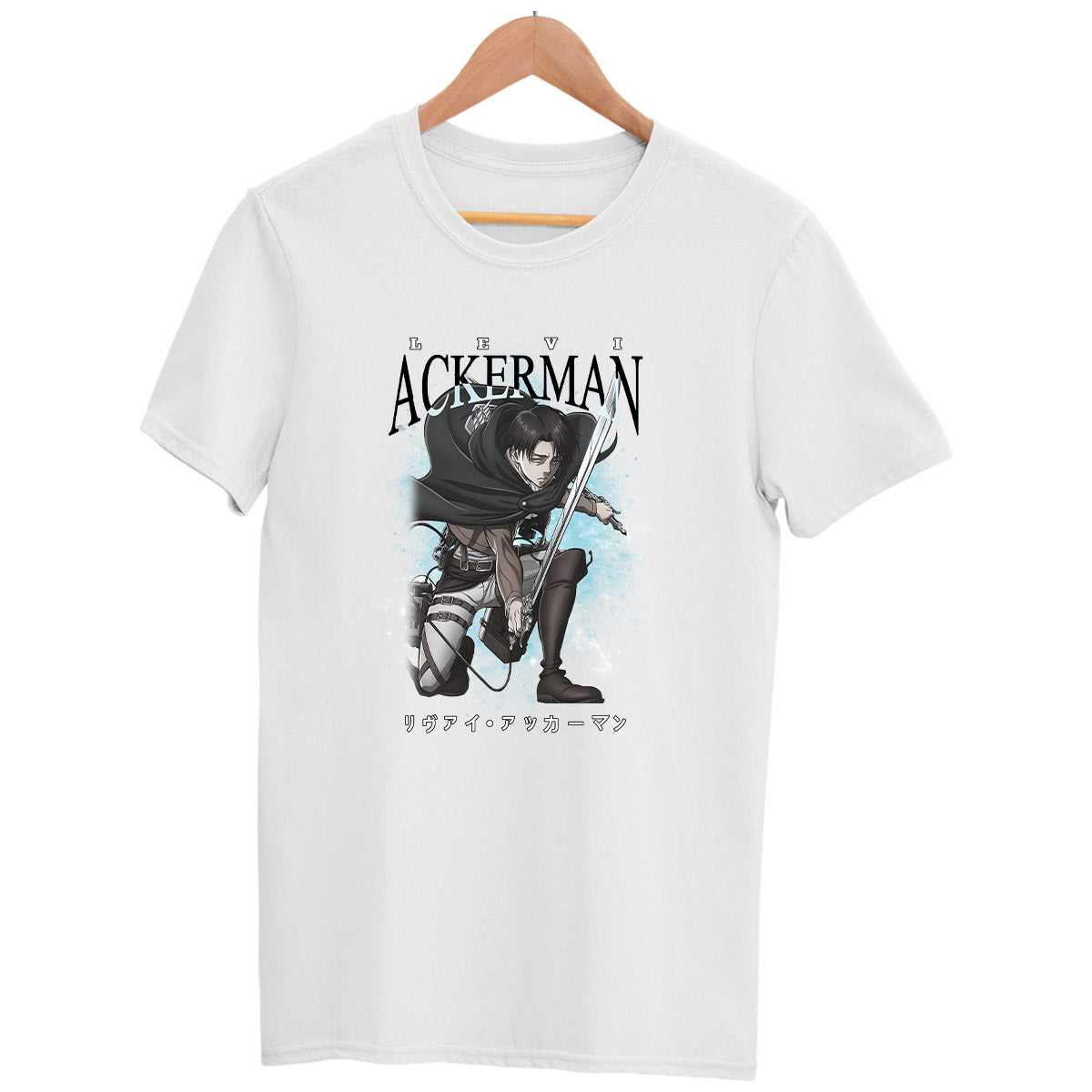 Levi Ackerman Manga AOT Attack On Titan Anime Gift Adult Unisex White T-shirt