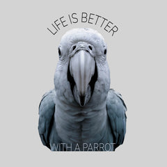 Parrot Pals Funny Top Life is better Black T-shirt