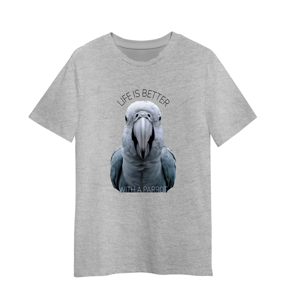 Parrot Pals Funny Top Life is better Grey T-shirt