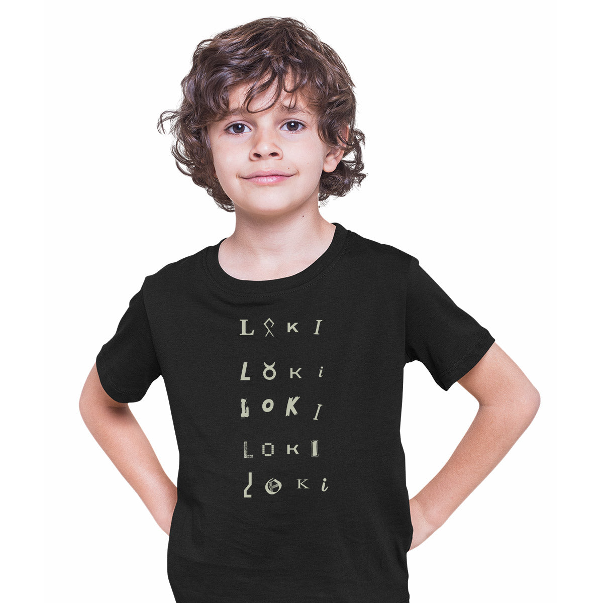Loki TVA 2 Emblem Black T-shirt Tom Hiddleston Sylvie for Kids