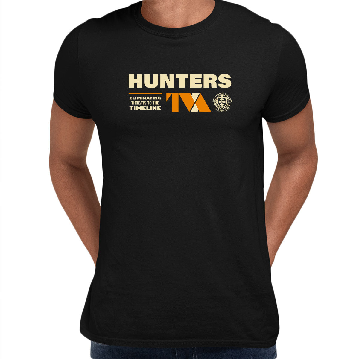 Loki 2 Hunters Black Adult T shirt TVA Hunter B-15 D-90 X-5 