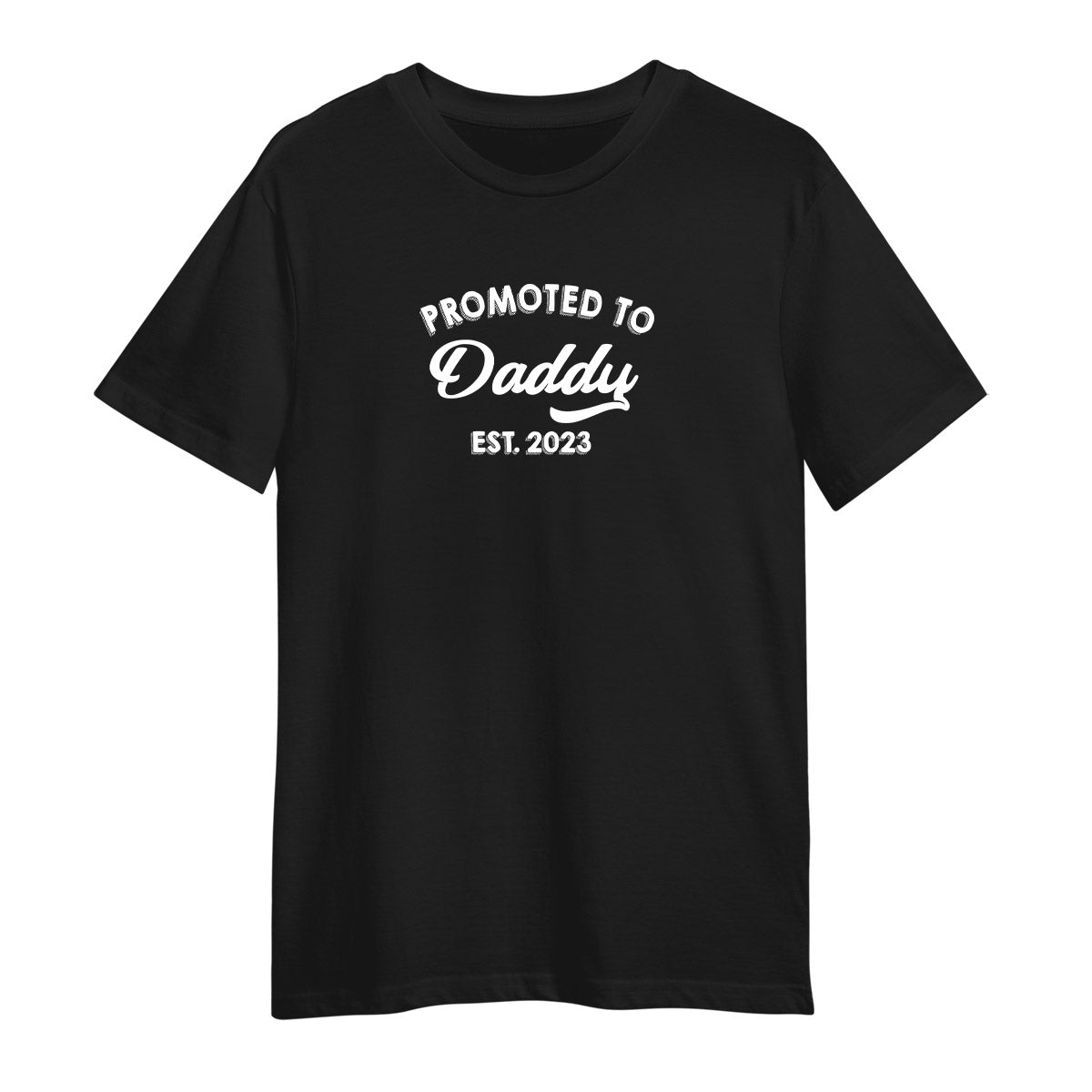 Promoted to Daddy 2023 Black T-Shirt 