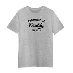 Promoted to Daddy 2023 Grey T-Shirt 