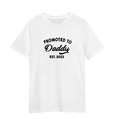 Promoted to Daddy 2023 White T-Shirt 