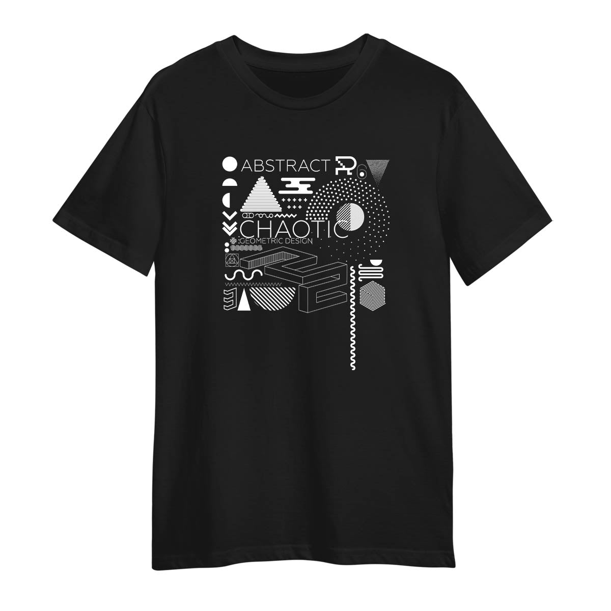 Modern Geometric Abstract Art T-Shirt – Unique Composition Design, Unisex Tee