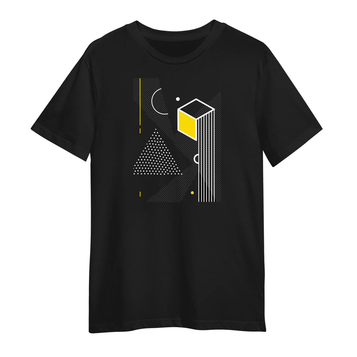 Minimalist Geometric T-Shirt Abstract Black