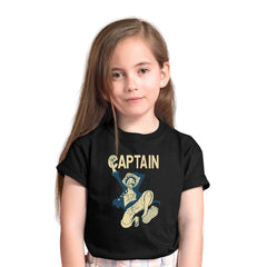 Monkey D. Luffy Captain Anime Manga Japanese  Balck T-shirt for Kids