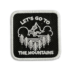 Mountains Outdoor Cap Embroidered Velcro Patch Hat Black, White, Grey