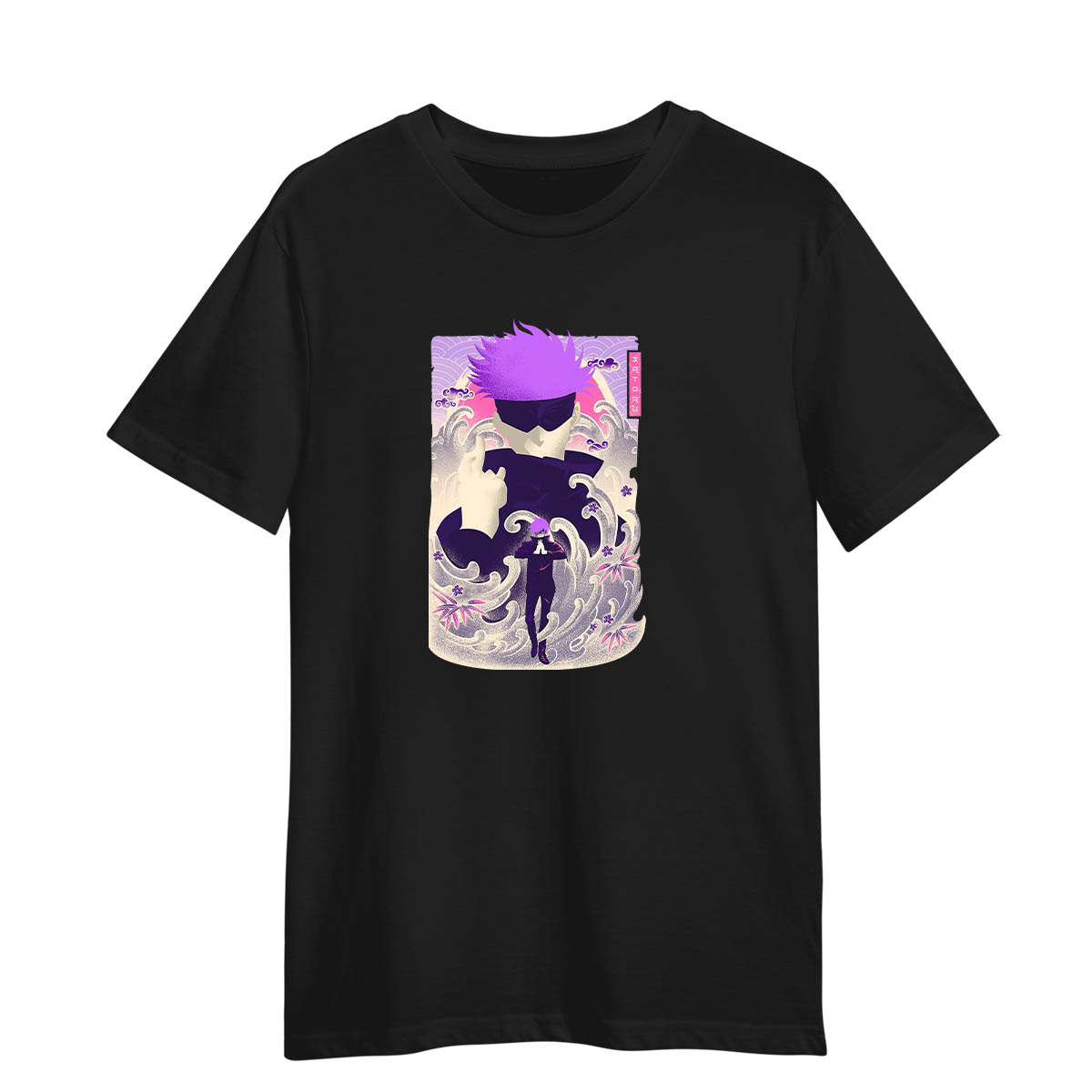 Musha Satoru Jujutsu Kaisen Anime Gojo Satoru Graphic Art Adult Unisex Black T-shirtMusha Satoru Jujutsu Kaisen Anime Gojo Satoru Graphic Art Adult Unisex T-shirt