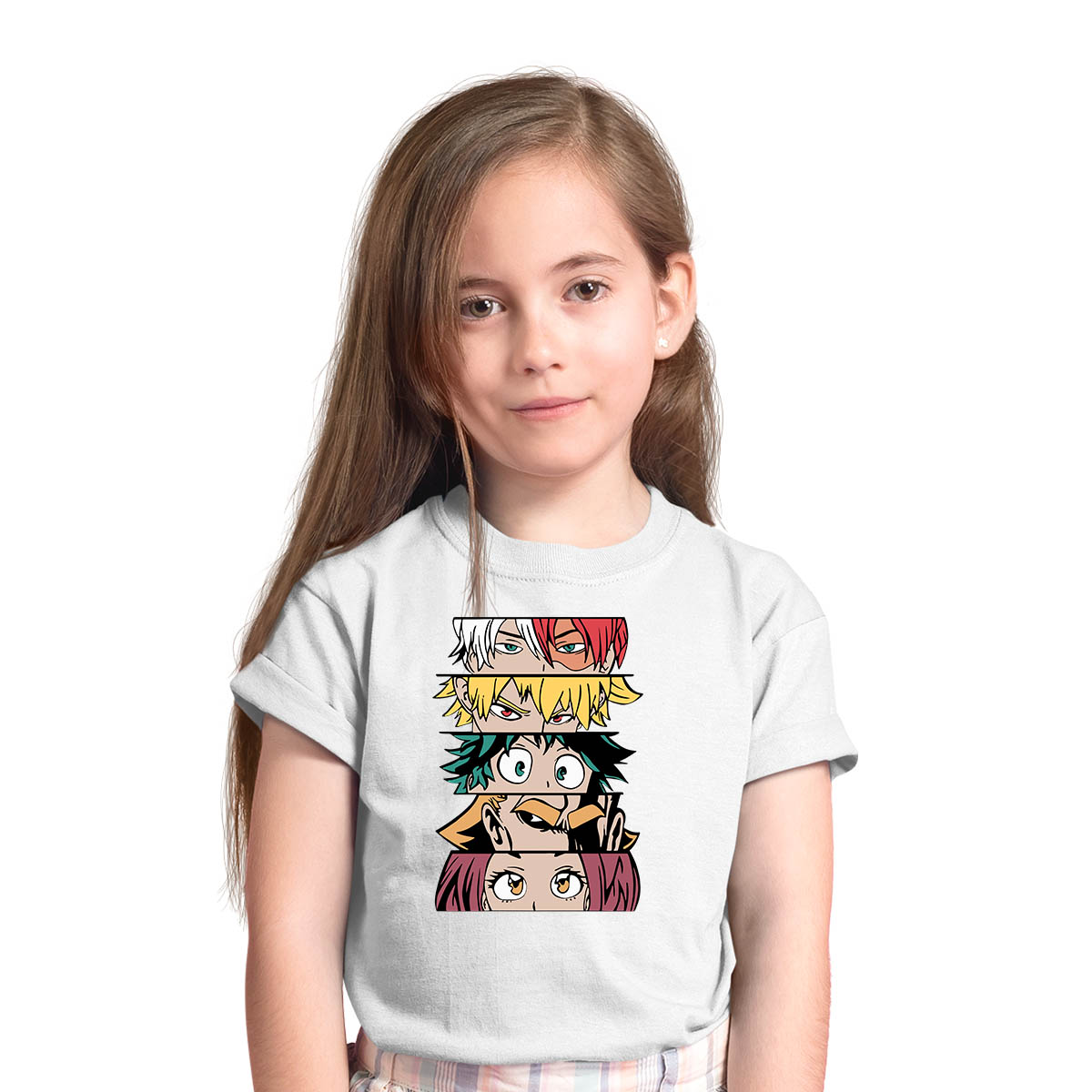 My Hero Academia Characters Anime Manga White T-shirt for Kids