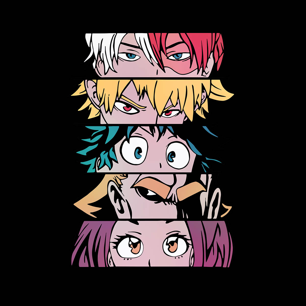 My Hero Academia Characters Anime Manga T-shirt for Kids