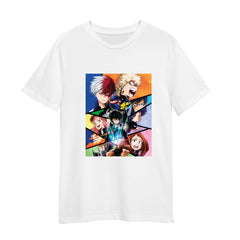 My Hero Academia Characters Graphic Art Anime Manga Gift Unisex White T-shirt