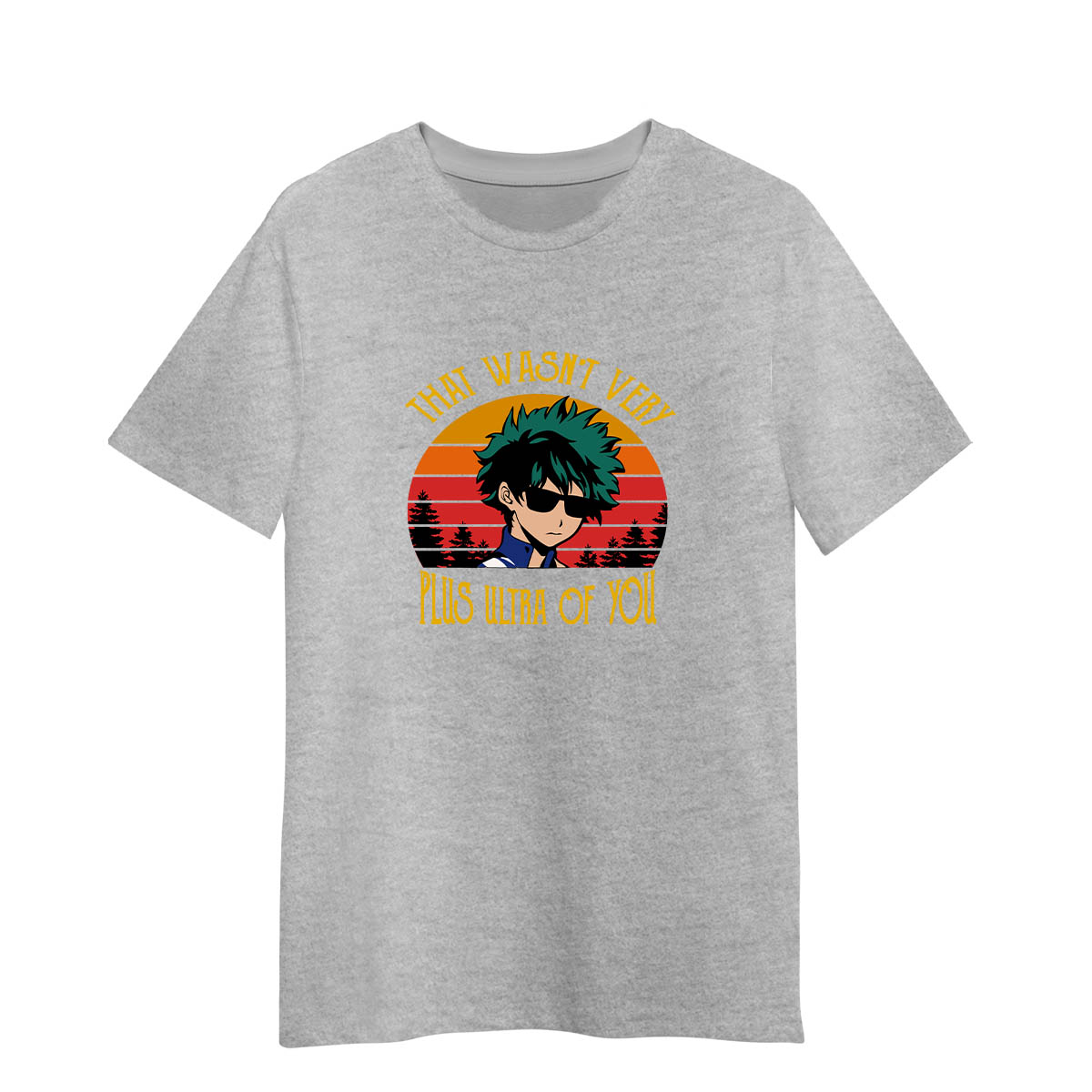 My Hero Academia Izuku Midoriya That Wasn Very Plus Ultra Of You Adult  Unisex Grey T-shirt