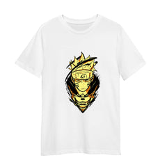 Naruto And Kurama The Nine-Tailed Demon Fox Anime Manga Gift Adult Unisex White T-shirt