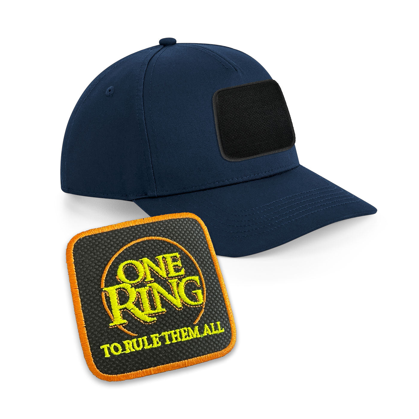 One Ring LOTR Cap Embroidered Velcro Patch Rule them all Blue