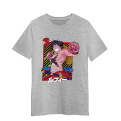 One Piece Luffy Grey T-shirt Anime Manga 