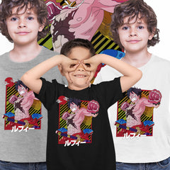 One Piece Fist Luffy One Piece Monkey D. Luffy Anime Manga T-shirt for Kids