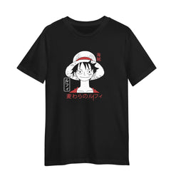 One Piece Monkey D Luffy Japanese Anime Adult Unisex Black T-shirt