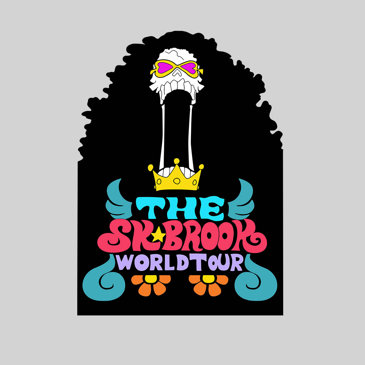 One Piece Soul King Brook The Sk Brook World Tour Adult Unisex T-shirt