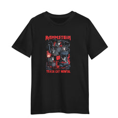 Meow-tastic Sarcasm: Rammstein's Cats Sarcastic Black T-shirt