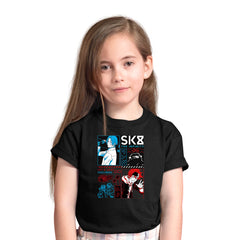 SK8 The Infinity Let's Keep Feelings Japanese Anime Manga Black T-shirt for Kids