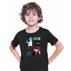 SK8 The Infinity Let's Keep Feelings Japanese Anime Manga Black T-shirt for Kids