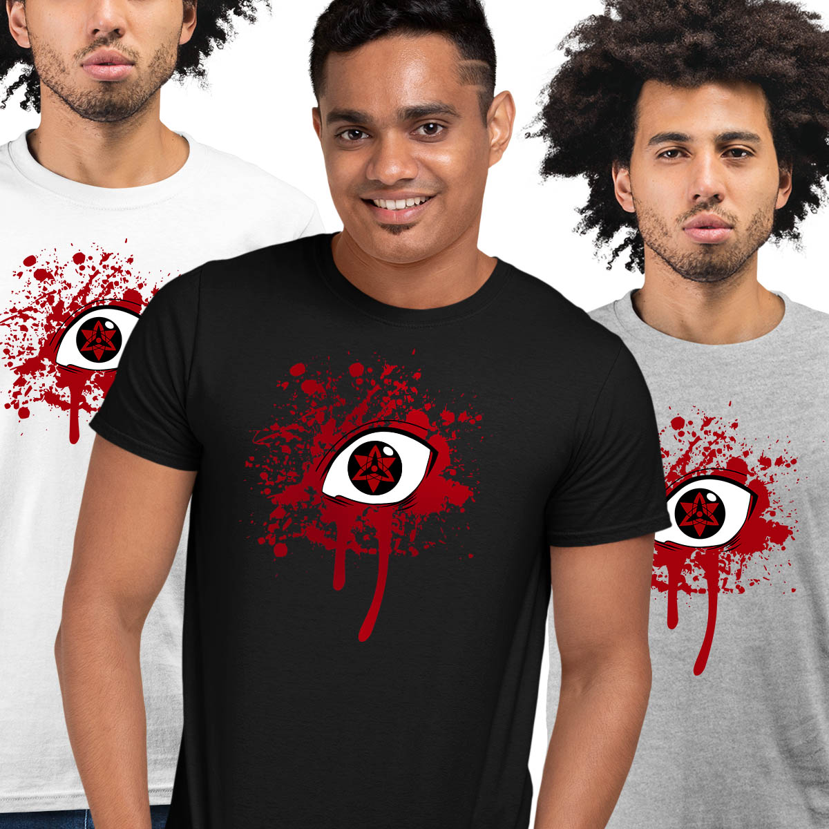 Sasuke Uchiha Eyes Blood Naruto Japanese Unisex T-shirt