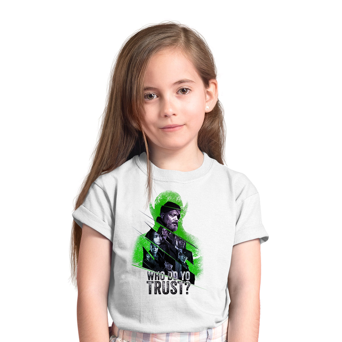 Secret Invasion Nick Fury White Kids t-shirt 