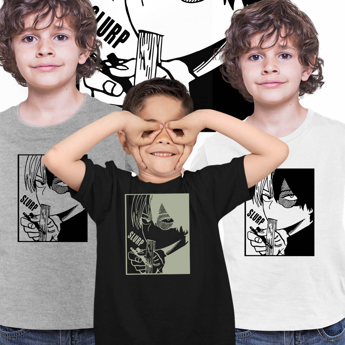 Shoto Todoroki Slurp My Hero Academia Boku No Hero Anime Manga T-shirt for Kids