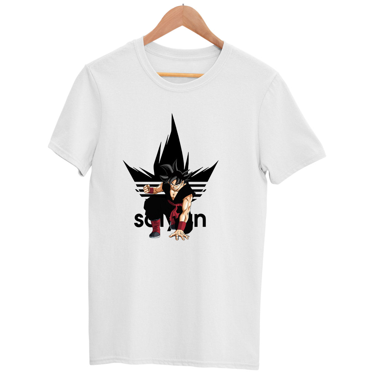 Son Goku Dragon Ball Super Adidas Saiyan Japanese Anime Adult Unisex White T-shirt