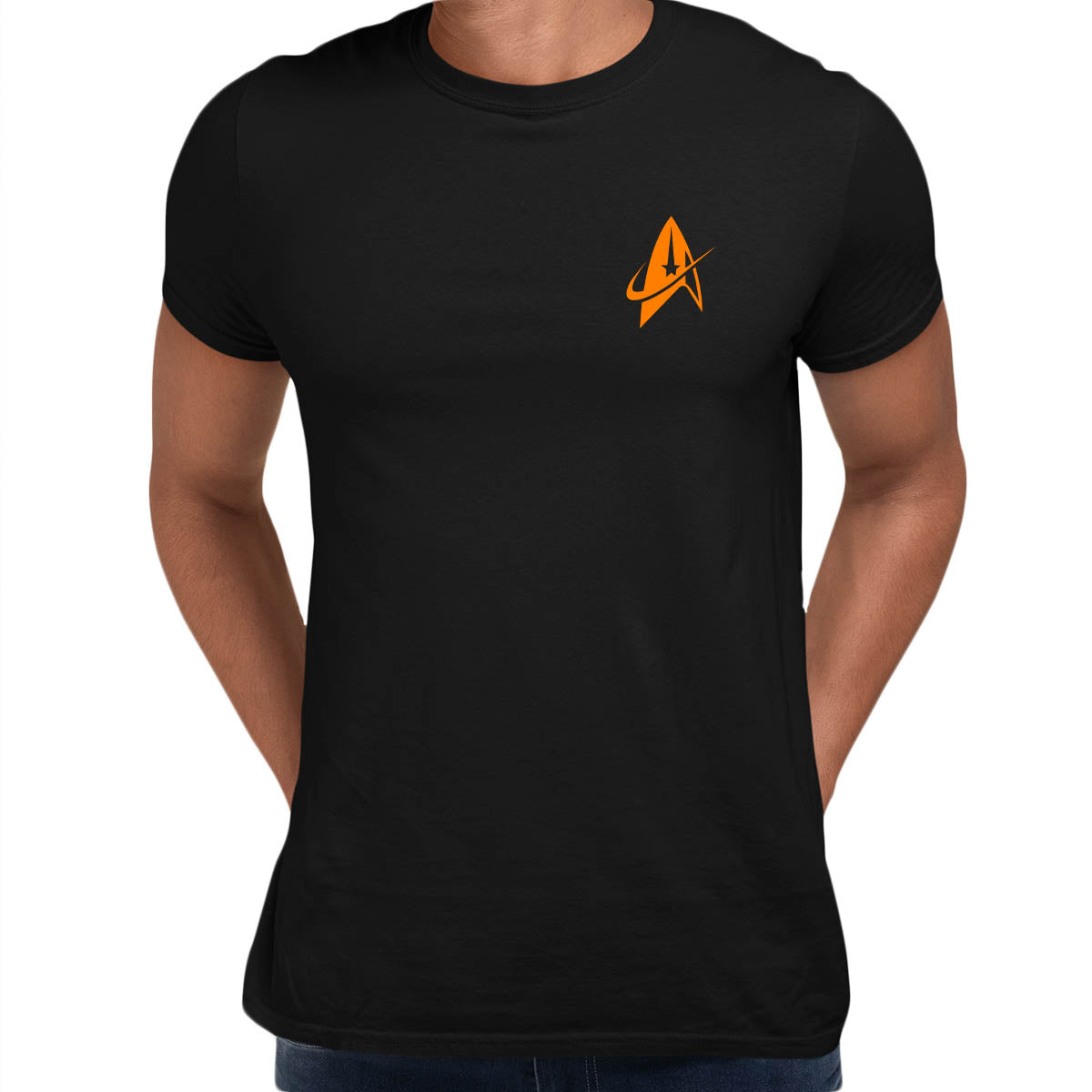 Starfleet Command Communicator Trekiee Black T-Shirt Adult Movie TV Tee