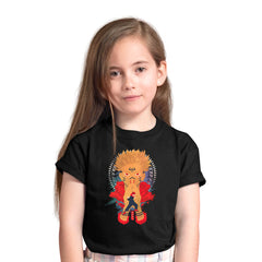 Sukuna Yuji Itadori Graphic Art Jujutsu Kaisen Manga Anime Black T-shirt for Kids