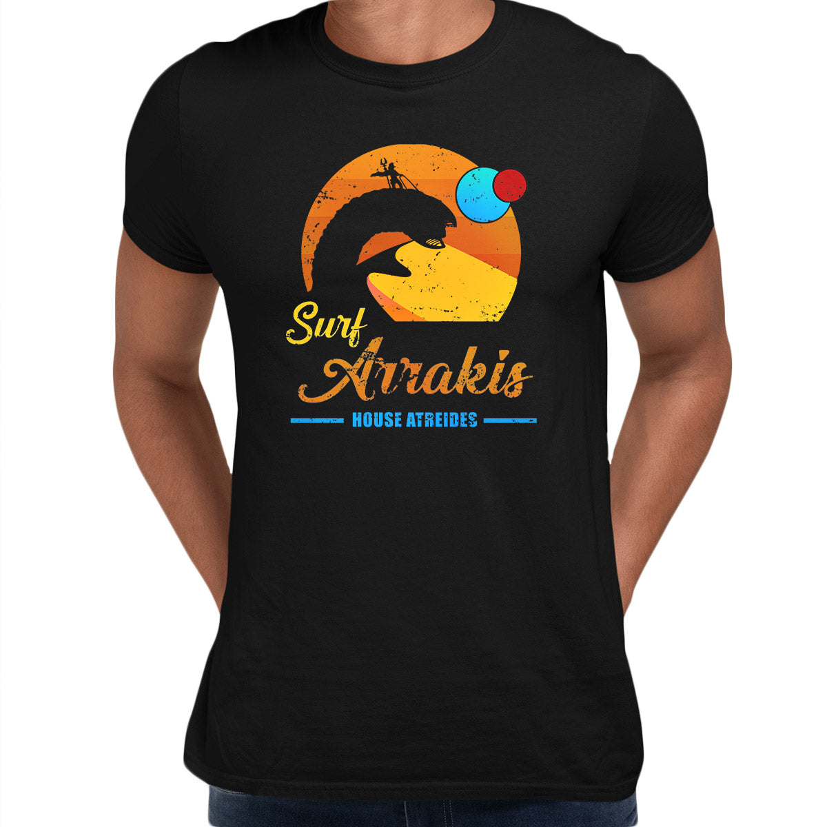 Surf Arrakis Black T-shirt Dune Movie 