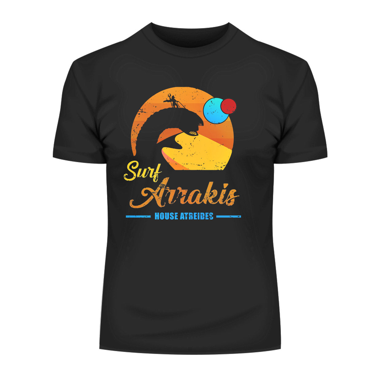 Surf Arrakis Black T-shirt Dune Movie 