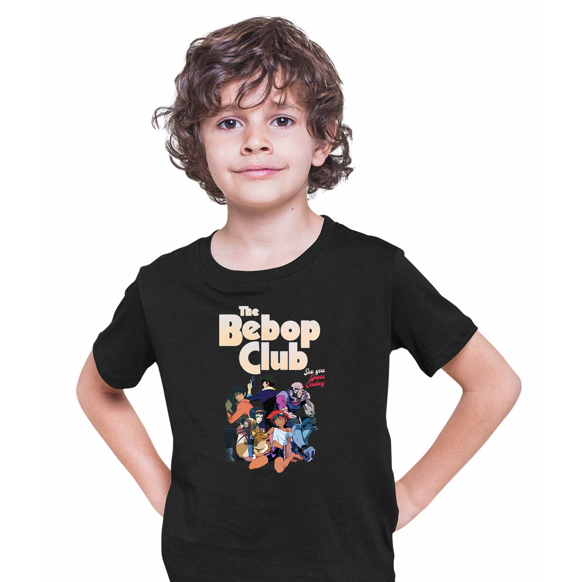 The Bebop Club Cowboy Bebop  Cowboy Bebop Manga Anime Black T-shirt for Kids