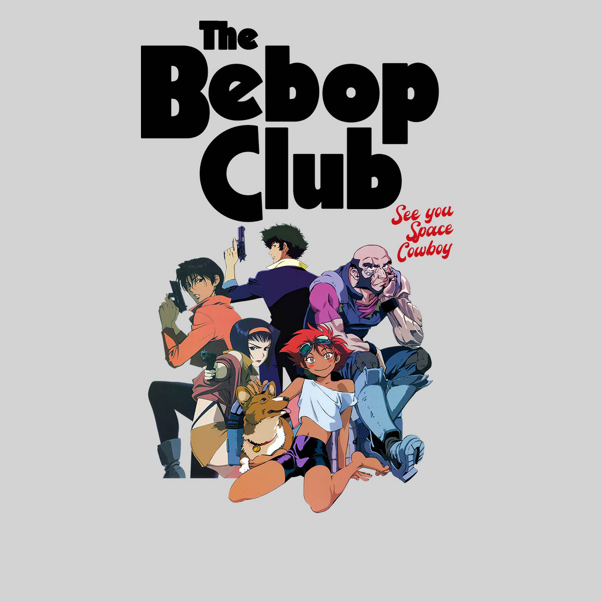 The Bebop Club Cowboy Bebop  Cowboy Bebop Manga Anime Black T-shirt for Kids