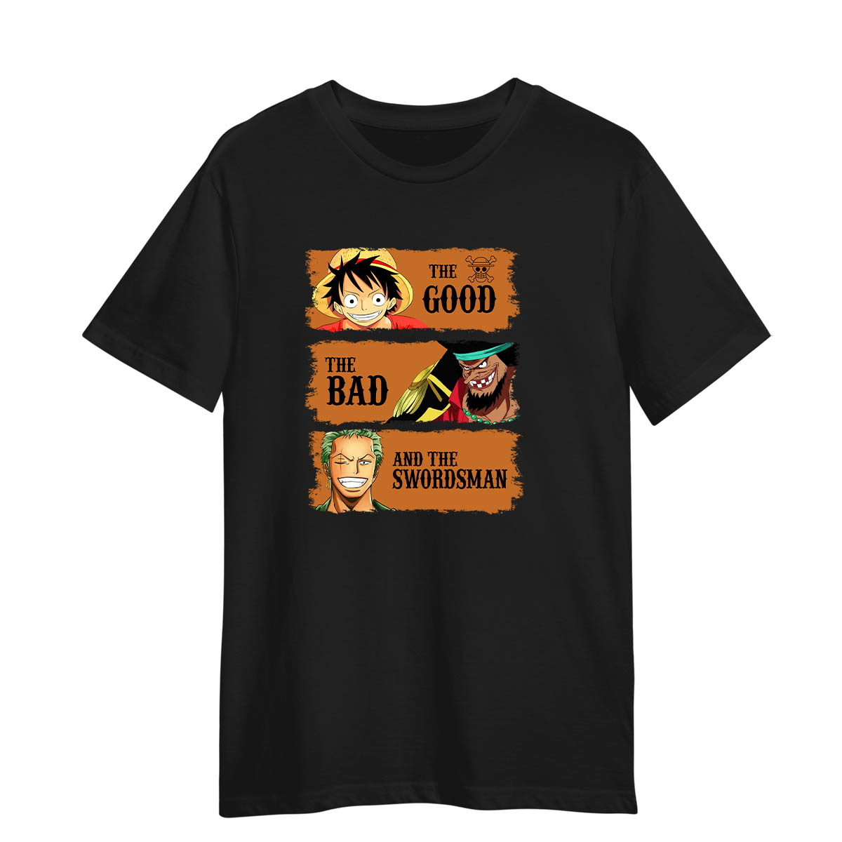  Zoro Luffy Marshall D Teach One Piece Adult Unisex Black T-shirt