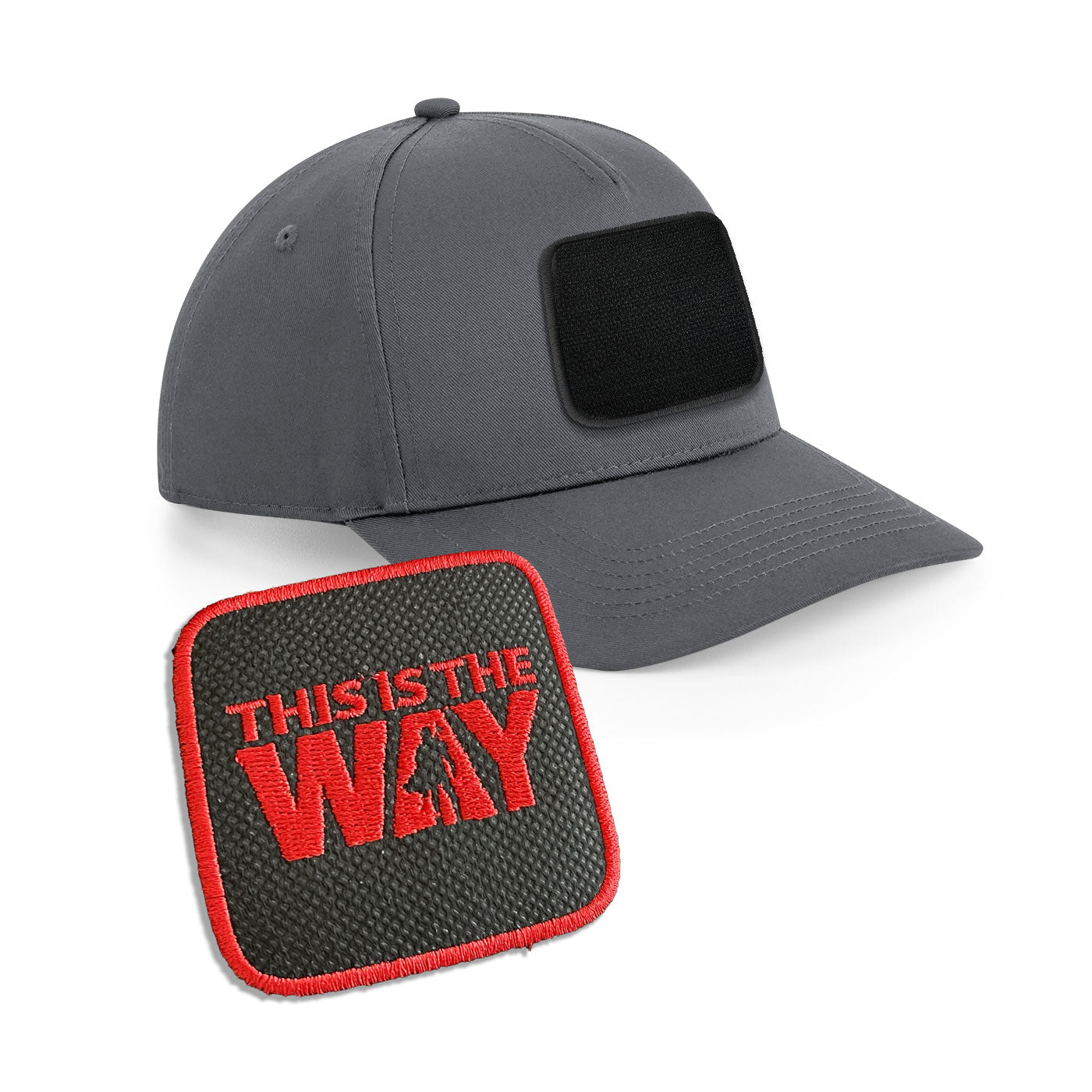 This is The Way Cap Embroidered Velcro Patch Mando Hat Black, White, Grey