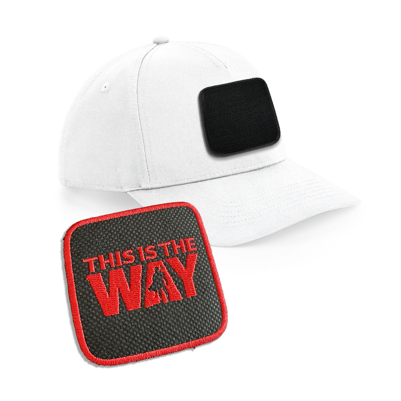 This is The Way Cap Embroidered Velcro Patch Mando Hat Black, White, Grey