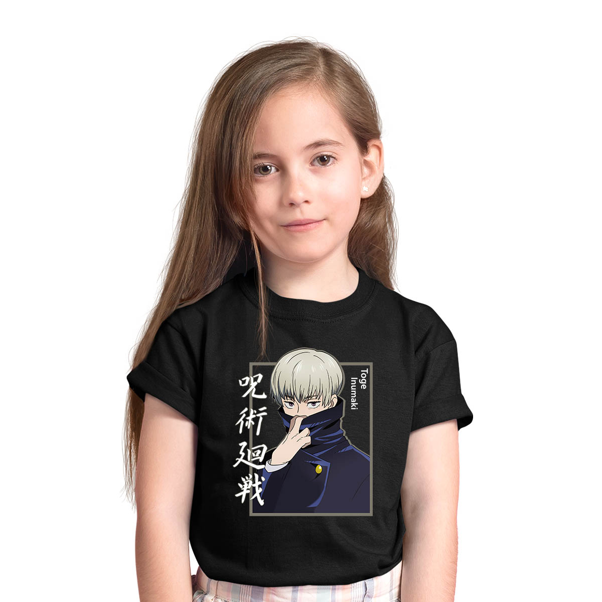 Toge Inumaki Jujutsu Kaisen Graphic Jujutsu Kaisen Anime Manga Black T-shirt for Kids