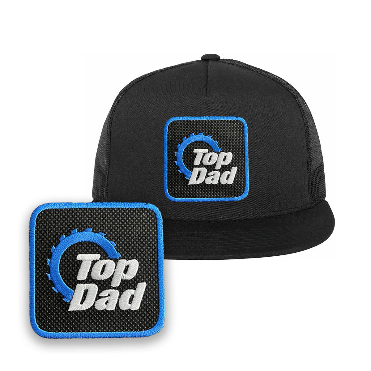 Top Dad Trucker Cap Embroidered Baseball Hat by Forge Bros