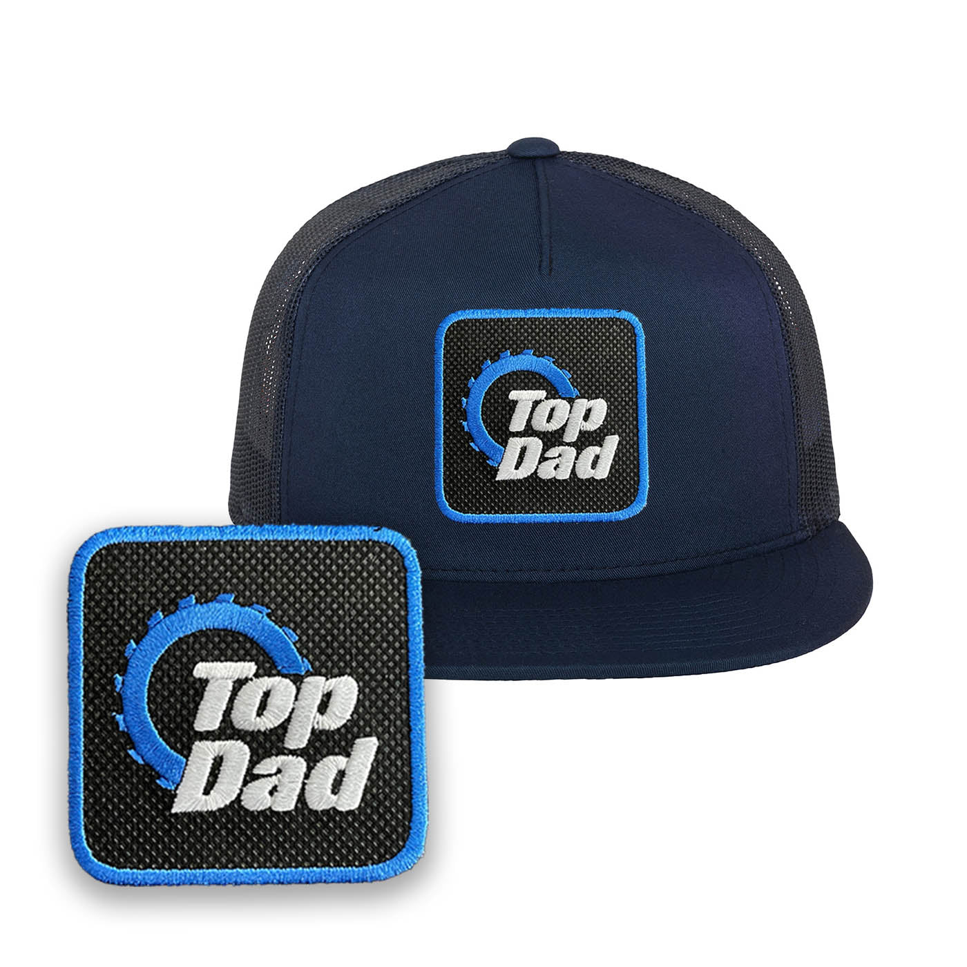 Top Dad Trucker Cap Embroidered Baseball Hat by Forge Bros