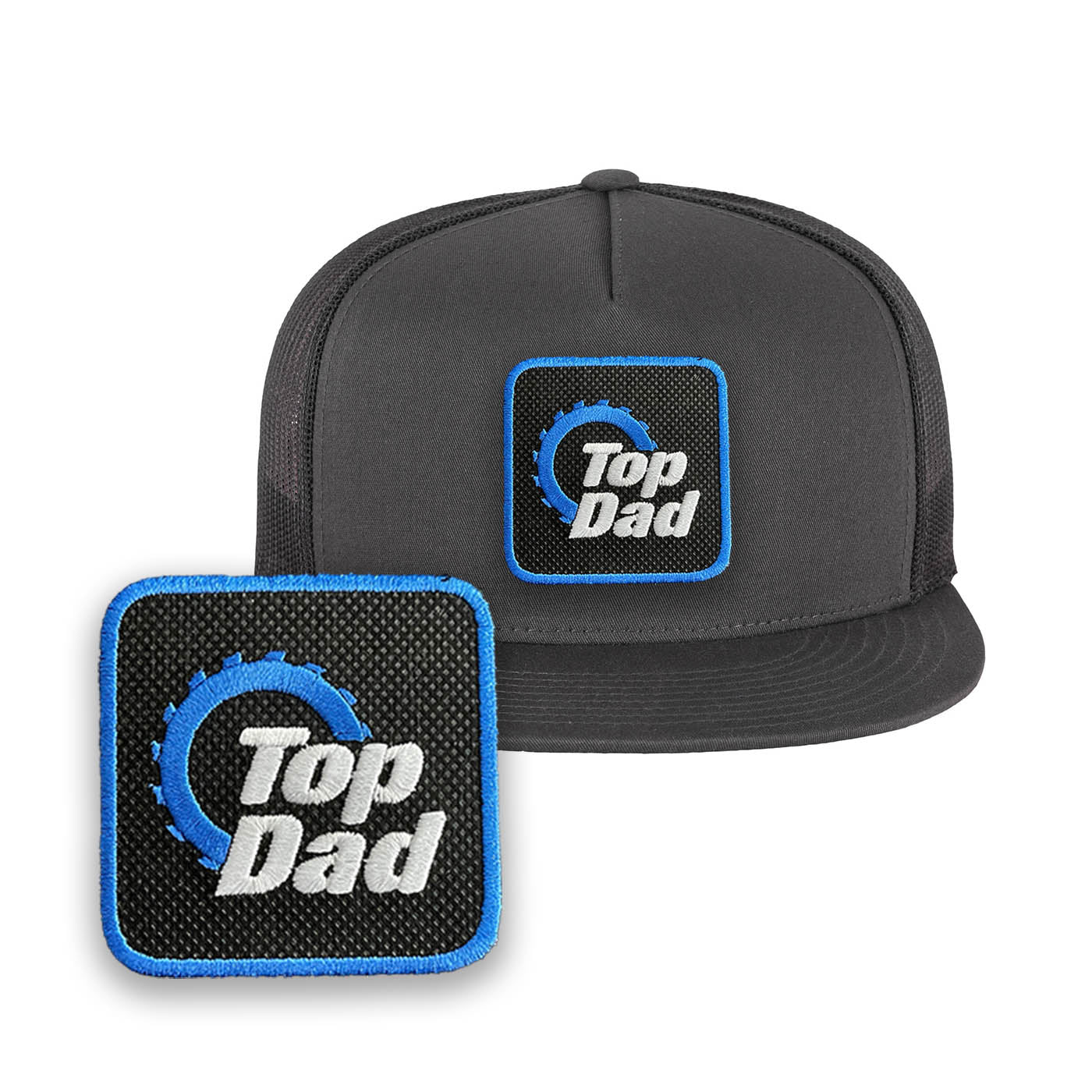 Top Dad Trucker Cap Embroidered Baseball Hat by Forge Bros